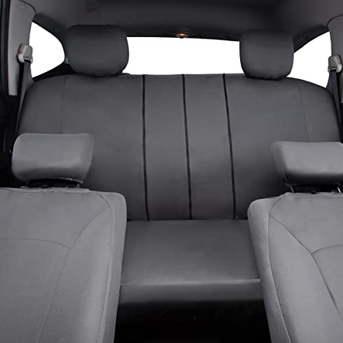 Flying Banner Car Seat Covers Front Seats Rear Bench Polyester car seat Protectors Easy installations Rear Bench Split Classic Man Lady Truck - color: Solid Gray
