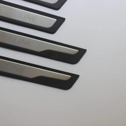 Fashion Style Door Sill Scuff Plate Guard Sills Protector Trim Compatible with Honda Ridgeline 2017-2022