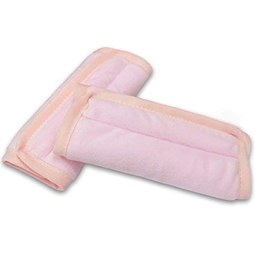 COOLBEBE Car Seat Straps Shoulder Pads for Baby Kids, Super Soft Seat Belt Covers for All Car Seats/Pushchair/Stroller/High Chair - color: Pink, size: Small (Pack of 1)