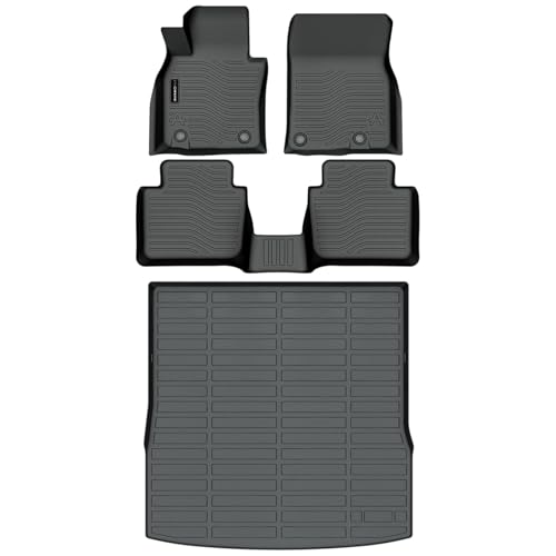 Auxko All Weather Floor Mats Cargo Liner Fit for Mazda CX-50 2026 2025 2024 2023 Not for Hybrid TPE Rubber Liners CX50 Accessories All Season Guard Odorless Anti-Slip Floor Mats Cargo Liner - size: Cx50 Gas|2023-2026|floor+cargo Mats