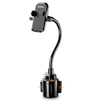 Car Cup Phone Holder, Car Phone Holder Cup Holder with 11” Long Arm, Goose Neck Cupholder Phone Holder, Adjustable Phone Holder for Car, Universal Cup Holder for Car, Cup Cradle