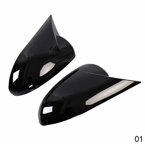 for Chevrolet Cruze 2009-2012 Side Wing Rear View Mirror Covers ABS Trim With OX Horn Car Styling (gloss black) - style: Black