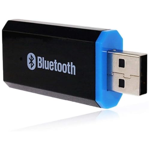 USB Bluetooth Adapter, Bluetooth USB Audio Receiver Wireless Adapter for Home/Car Stereo System, Portable Speakers with AUX in & 3.5mm Cable (Black) - color: Black
