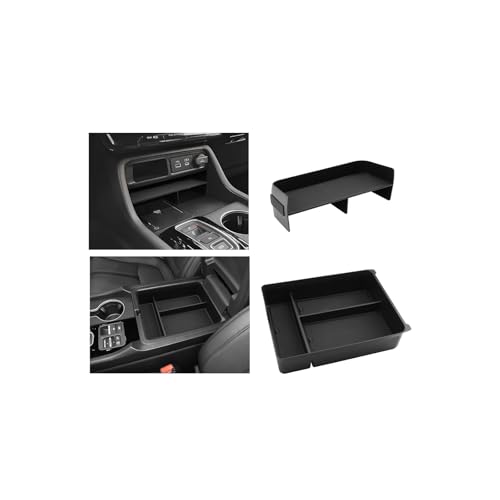 LUWU 2026 Honda Passport Accessories Compatible with 2023 2024 2025 Pilot & 2026 Passport Center Console Organizer, Armrest Storage Box Tray Organizer Insert Tray 2025 Pilot Accessories Black 2PCS - color: 2026 Passport & 2023-2025 Pilot Organizer 2PCS