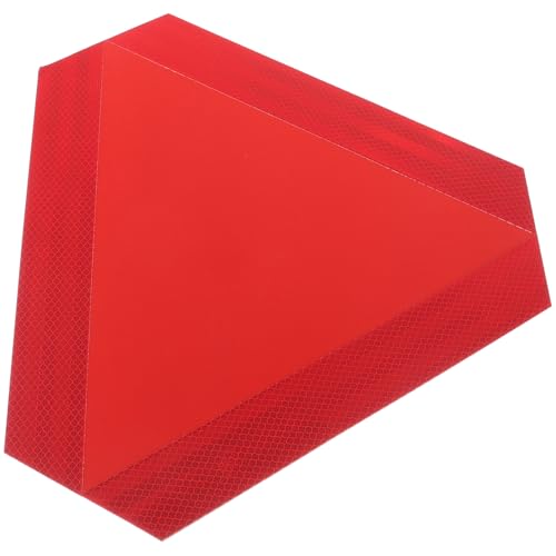 Reflective Triangle Sign Slow Moving Vehicle Warning Board Car Reflector Red Triangle Safety Sign for Trucks and Golf Carts Nighttime Visibility