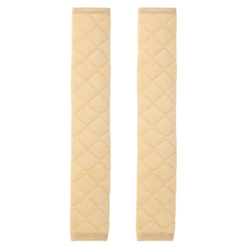 HARFINGTON 2pcs Shoulder Strap Cushions 13 Inch Car Seat Belt Pads Cover Auto Seatbelt Strap Shoulder Pad Automotive Seat Belt Cushion Pad for Auto SUV Truck, Beige - color: Beige, size: 13 Inch