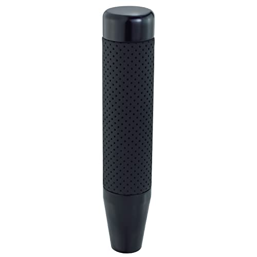Long Gear Shifter Knob Leather Covered Car Stick Shift Lever Alloy Handle Fit Most Manual Vehicles, Black - color: Black