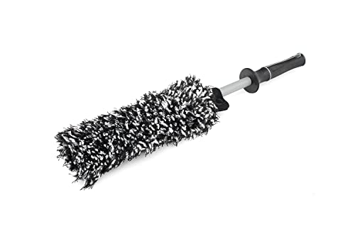 Detail Factory Wheel Brush Kit with Interchangeable Microfiber Covers | Ultra-Soft Cleaning, Washing and Detailing Wheels, Tires Rims - color: Gray