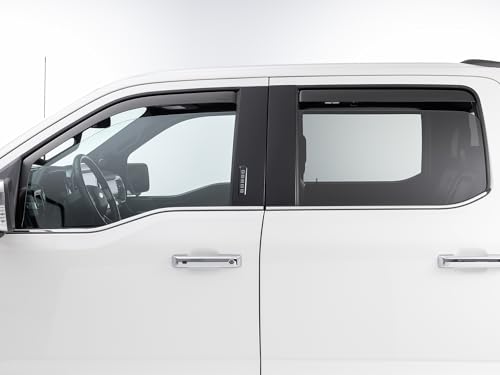 WeatherTech Custom Fit Side Window Deflectors for Lincoln Navigator L, Expedition - (82925IMB), Matte Black - color: Matte Black