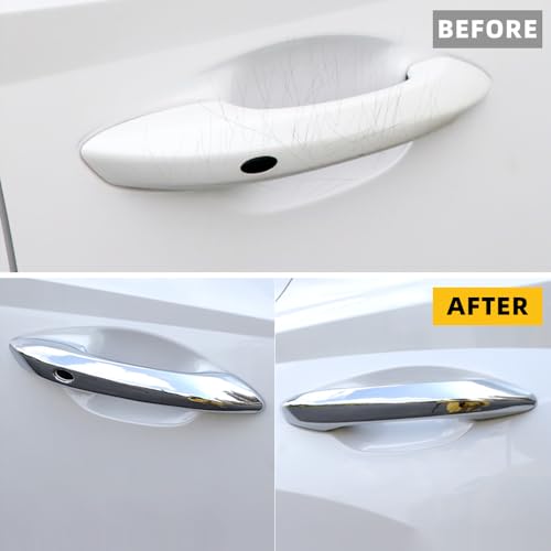 Auto Parts Fit for Hyundai Tucson 2026 2025 2024 2023 2022Exterior Door Handle Cover Trims with Smart Keyhol (Chrome Silver) ABS 5 PCS - color: Chrome Silver