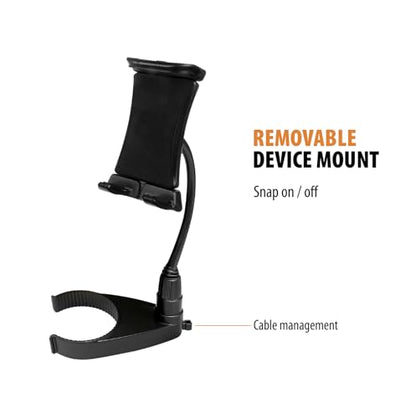 ToughTested TNT Tough N' Thirsty Mega XL Cupholder & Device Mount | Expands to Fit 1.2L Bottles | Adjustable 9" Gooseneck Arm for Phones, Tablets, GPS | Heavy-Duty Vehicle Accessory