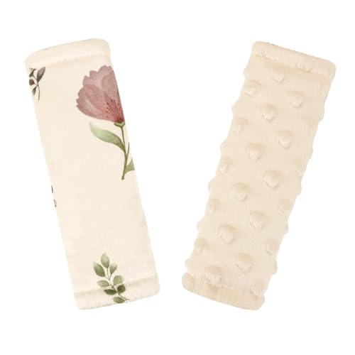 SWESEN Baby Car Seat Strap Covers, Soft Car Seat Strap Shoulder Pads for Baby Girls, Double-Sided Use carseat Straps Covers for Stroller, Car Seats, Pushchair, Florals - color: Floral