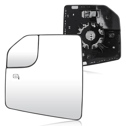 Driver Left Side Heated Blind Spot Mirror Glass Fit for 2015-2020 Ford F-150, 2.7L 3.0L 3.3L 3.5L 5.0L, Side View Mirror Glass, Replacement for FL3Z17K707L - size: Driver Side(Left)