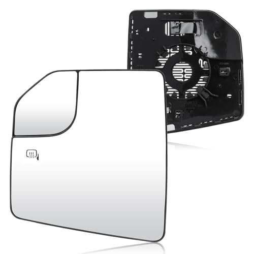Driver Left Side Heated Blind Spot Mirror Glass Fit for 2015-2020 Ford F-150, 2.7L 3.0L 3.3L 3.5L 5.0L, Side View Mirror Glass, Replacement for FL3Z17K707L - size: Driver Side(Left)