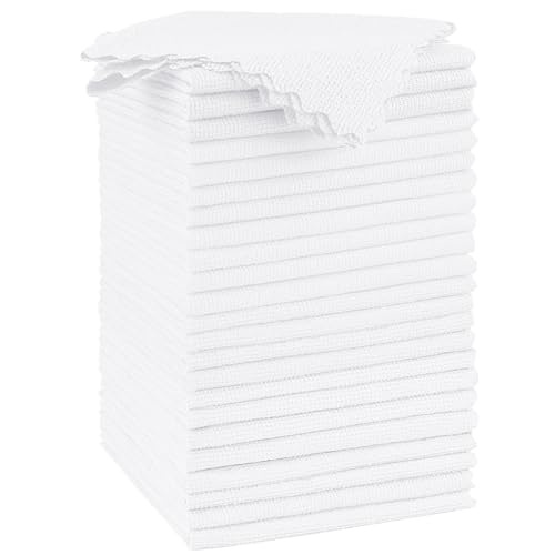 Orighty Microfiber Cleaning Cloth, 24 Pack Highly Absorbent Cleaning Supplies, Reusable Clean Rags for House, Microfiber Cloth for Kitchen, Window, Car Care, 11.5x11.5 inch White - color: White, size: 24 Pack