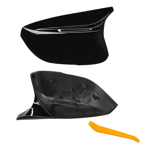 Compatible with Infiniti 2014-2022 Left Driver & Right Passenger Side Mirror Cap Cover, Pair Side View Mirror Cover Replacement for Q50 Q60 Q70 QX30, Bright Black, NOT fit for qx60 - color: Glossy Black