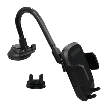 LAINLOY Car Phone Holder Mount, 12 Inch Gooseneck Long Arm Cell Phone Holder, Windshield Window, Dashboard Anti-Shake Handsfree Stand with Strong Suction Cup, Fit for Most iPhone (L005L) - color: L005L