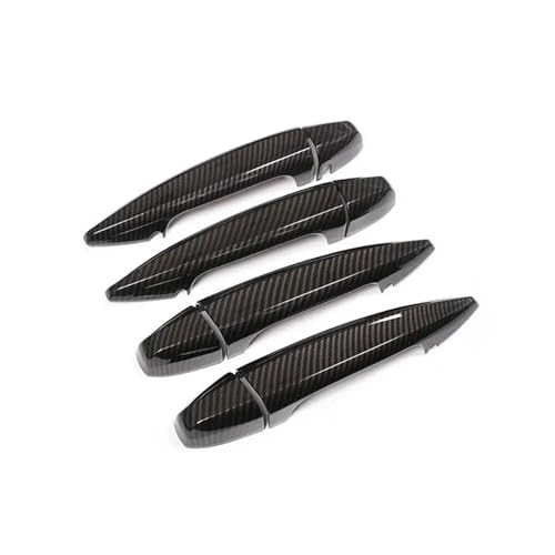 Car Carbon Fiber Texture Exterior Door Handle Cover Compatible with BMW X1 F48 2016 2017 X5 X6 F15 F16 2014-2017 ABS Protective Trim(Carbon Texture) - color: Carbon texture