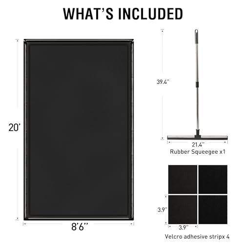 Huatean Home Garage Floor Mat, (8'6" x 20") Under Car Waterproof Containment Mats, Oil Mat for Garage Covering, Garages Floor Mats for Under Car, Keeps Dry and Clean - size: 8' x 20' (Rectangular)