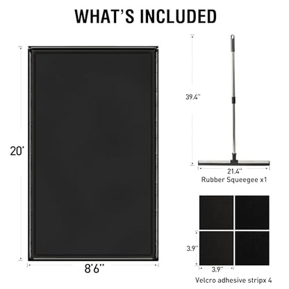 Huatean Home Garage Floor Mat, (8'6" x 20") Under Car Waterproof Containment Mats, Oil Mat for Garage Covering, Garages Floor Mats for Under Car, Keeps Dry and Clean - size: 8' x 20' (Rectangular)