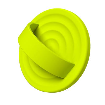 Magnetic Phone Grip Ring Holder, Liquid Silicone Magnet Cell Phone Grip Finger Loop, Compatible with Magsafe, Back of Phone for iPhone 17/16/15/14/13/12 Series, Neon Yellow - color: Neon Yellow