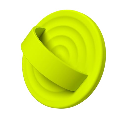 Magnetic Phone Grip Ring Holder, Liquid Silicone Magnet Cell Phone Grip Finger Loop, Compatible with Magsafe, Back of Phone for iPhone 17/16/15/14/13/12 Series, Neon Yellow - color: Neon Yellow