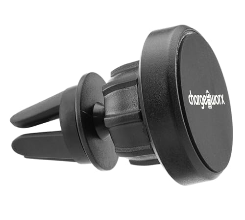 CHARGEWORX Universal Car Vent Phone Holder, Adjustable 7 Inch Extendable Cell Stand Mount for iPhone Pro Max, Samsung, Pixel & Android, 360 Rotation Secure Automobile CarMount, Black