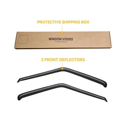 Window Visor for 1994-2004 Chevy S10/GMC Sonoma, 1995-2005 S10 Blazer/S15 Jimmy, Rain Guards Shields Vent Deflector Shade Wind Dark Smoke for 1996-2000 Isuzu Hombre, Tape-On, 2PCS - style: For 1994-2004 | Chevy S10/ GMC Sonoma | Out-Channel