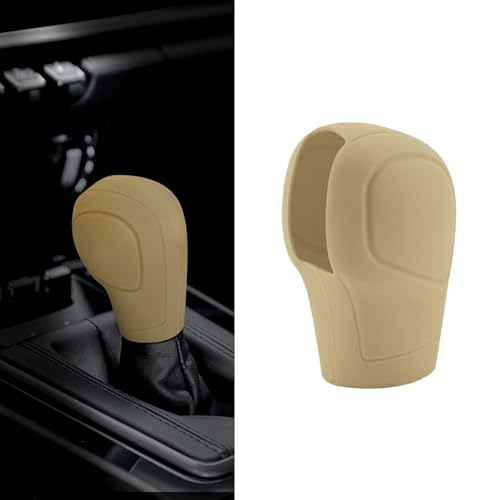 Zufoty Car Gear Shift Knob Cover, Universal Car Shift Protector Cover Protector, Silicone Automatic Gear Shift Knob Cover Universal Auto Interior Accessories for Most Cars - color: K1 Apricot