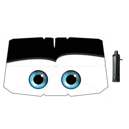 Windshield Sun Shade 2025 Car Accessories 100% Blackout Car Front Windsow Shades Umbrella Automotive Sun Visor Block Heat Insulation Protection (Black Eyes) - color: Black