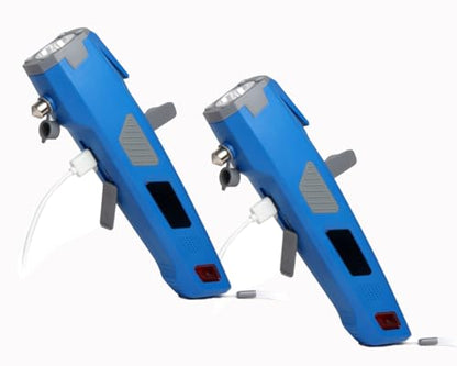LUXON Car Emergency Escape Tool,Car Safety Tool:USB Charger,SOS Light,Hand Cranking Charge,Magnetic,Siren Alarm,Pack of 2 (Blue) - color: Blue, size: 2 Count(Pack of 1)