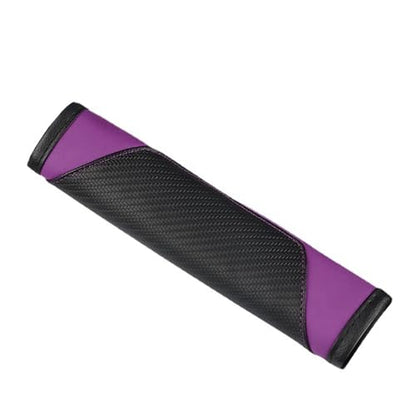 2PCS Car Seat Belt Cover, Soft Shoulder Strap Covers Harness Pads, Safety Leather Seatbelt Comfort Driving Cushion Protect Your Shoulder and Neck Universal for Car, SUV,Truck (Black/Purple) - color: Black/Purple