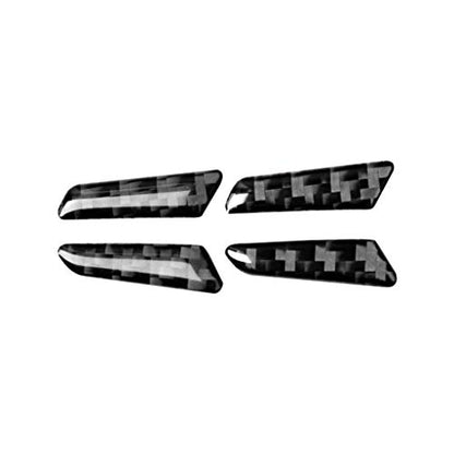 NVCNX Real Carbon Fiber Compatible with Audi B9 A4 S4 2017-2025 / A5 S5 RS5 2018-2025 2019 2020 2021 2022 2023 2024 Car Seat Adjustment Trim Cover Sticker Decal Interior Accessories 4PCs - color: Seat Adjustment Trim