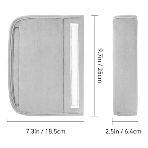 yuntop 2 PCS Car Seat Belt Pads Cover Soft Seat Belt Shoulder Pad Safety Belt Strap Shoulder Pad Comfortable Driving Compatible with Most Cars Helps Protect You Neck and Shoulder (Gray) - color: Gray