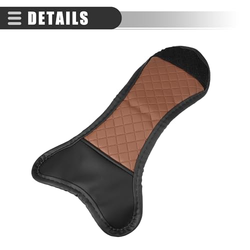 Motoforti Universal Car Gear Shift Cover Shift Knob Cover Gear Stick Cover Automatic Shift Gear Cover, Fashionable, Faux Leather, Black Brown