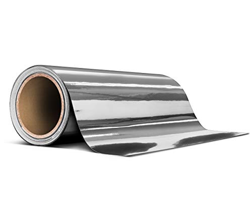 VViViD Gloss Silver Chrome Air-Release Vinyl Adhesive Tape Roll (6 Inch x 25ft) - color: silver, size: 6" x 25ft