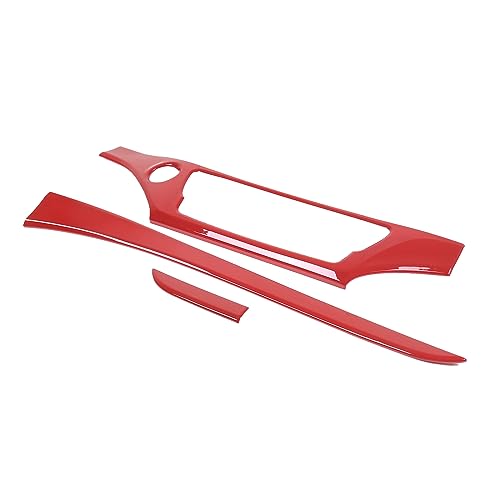 Dashboard Panel Cover Trim for Honda Pilot 2016-2022/ Passport 2019-2025/ Ridgeline 2016-2020 Accessories, Center Console Panel Strip Trim, Center Console Upper Center Pillar Trim, ABS (Red) - color: Red