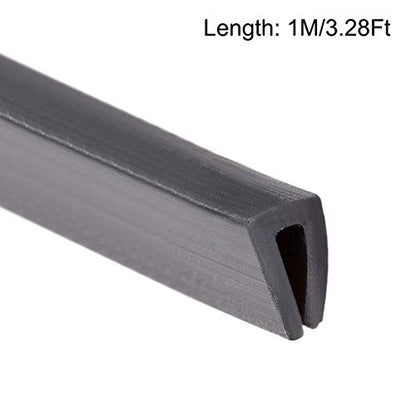 uxcell Edge Trim U Seal Extrusion, Silicone Black U Channel Edge Protector Sheet Fits 0.1-1.5mm Edge 1M/3.28Ft Length - size: 1000mmx3mmx6mm