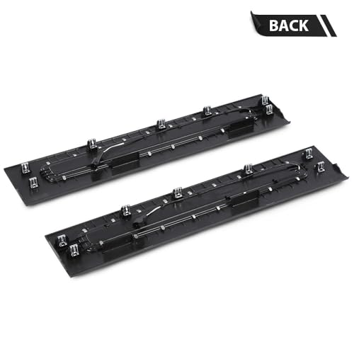 G-PLUS LED Illuminated Platinum Door Sill Plates Compatible with Ford F250 F350 F450 F550 Super Duty Crew Cab Only 2017-2022 Left and Right Door Sill Protector HC3Z-2613208-AA HC3Z-2613209-AA - size: 17-22 Ford F250