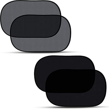 EcoNour Car Window Shade for Baby (4 Pack) | Cling Sun Shade for SUV, Van, RV, Bus & Pickup Truck | Sun Protection for Car Side Window | Sun Blocker Shade for Baby | X-Large 25" x 16" - size: X-large - 4 Pack