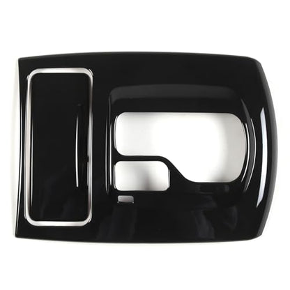 Gear Shift Panel Trim Cover Compatible with Infiniti G37 2009-2013, ABS Plastic Gear Shifter Console Anti-Scratch Frame Cover Accessories (Gloss Black) - color: gloss black