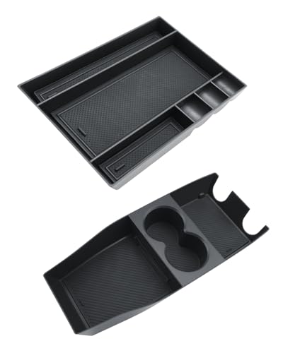 SKTU 2PCS for 2025 2026 Ioniq 5 Center Console Organizer for 2025 2026 Hyundai Ioniq 5 Accessories Console Tray & Lower Console Tray Ioniq 5 ABS Console Organizer with Coin Holder (Not fit Ioniq 5 N) - color: 2Pcs for 2025 2026 Ioniq 5