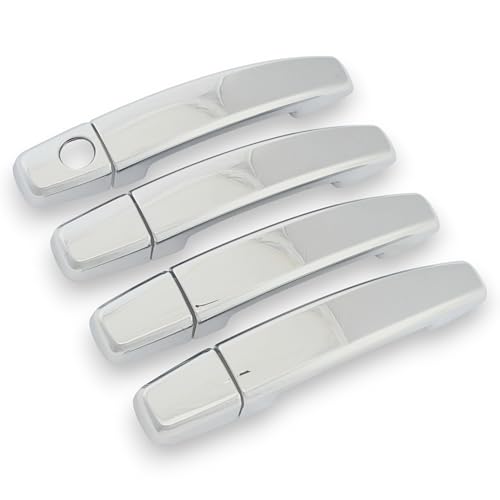 Trim Illusion Chrome Patented Door Handle Cover Overlay for 2010-2022 Chevrolet Cruze, Malibu, Trax, Spark, Sonic & Buick Lacrosse, Encore | Easy No-Tool Install | US Patented