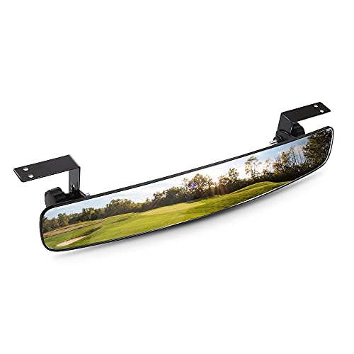 10L0L Panoramic Convex Golf Cart Mirror for EZGO, Club Car, Yamaha, Golf Cart Rear View Mirror (Double Bracket) - style: Double Bracket