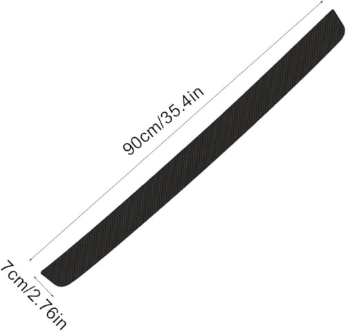 Anti-Scratch Rear Trunk Door Sill Protector for Honda Pilot 2016-2025 2026, Carbon Fiber Trunk Door Sill Protection Strip Sticker, Rear Bumper Guard Protector (90 * 7cm)