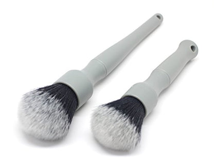 Detail Factory - Synthetic Detailing Brush Set - Ultra-Soft Interior Car Cleaning Brushes for, Screens, Emblems, & Tight Spaces - Gray - color: Gray
