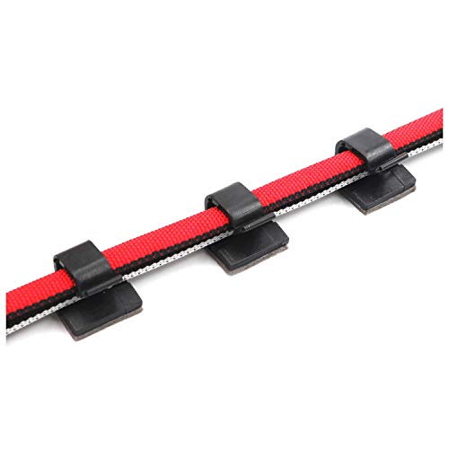 Mini Cable Clips 3M Adhesive, Multipurpose Cord and Wire Organizer for Cable Management 1/2" x 1/2" - 100 Pack Bundled with 10 Bonus Reusable Cable Ties (Black) - color: Black, size: 1/2" x 1/2"