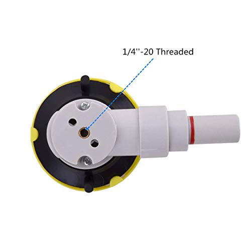 3" Mounting Vacuum Suction Cup with 1/4"-20 Female Thread, Small Hand Pump Glass Sucker for Car Camera (3" suction cup) - size: 3" suction cup