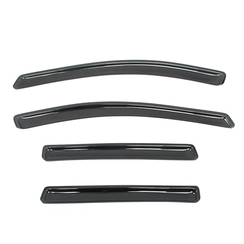 IKON MOTORSPORTS in Channel Window Visors Compatible with 2013-2019 Ford Escape, Slim Style Acrylic Smoke Rain Guards, Side Window Wind Deflectors 4PCS