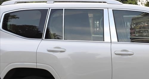 Car Accessories Fit for Toyota Land Cruiser LC300 2022 2023 Stainless Steel Chrome Exterior BC-Pillar Middle Column Window Decorative Strip Cover Trim 10PCS Set